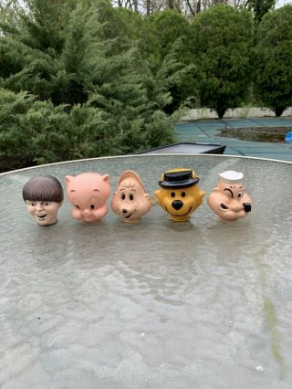 Vintage 1960s Beatles Paul Mccartney Popeye Chipmunks Porky Pig Bubble Bath Head
