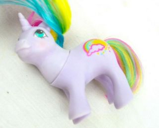 RARE My Little Pony Vintage G1 Generation 1 Baby Rainribbon Purple Unicorn 3