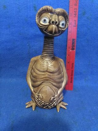 E.  T.  Extra Terrestrial Ceramic Coin Bank - 9.  5 " - Hand Crafted