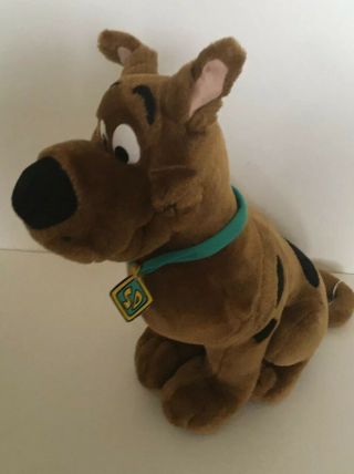Plush Talking Scooby - Doo.  16” Long With Collar - Warner Brothers.  Excel.