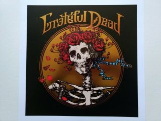 Grateful Dead & Co.  Promo Poster Gold Foil 12.  5 " X12.  5 " Embossed Bertha