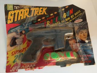 Star Trek Rapid - Fire Tracer Gun,  Ray Plastic,  Inc.  1967 (torn Cardboard Package)