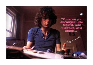 Syd Barrett Quote Pink Floyd 4 A4 Signed Photograph Poster Choice Of Frame