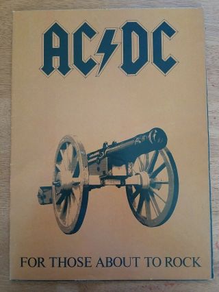 Ac/dc For Those About To Rock Concert Program 1981