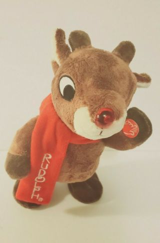 Dandee 14 " Plush Rudolph The Red Nosed Reindeer Light Up Singing Animated