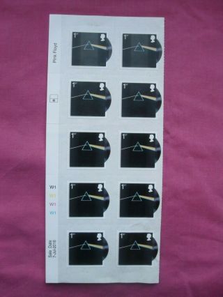 Pink Floyd Limited Edition Stamps - Dark Side Of The Moon - Strip Of 10 Stamps