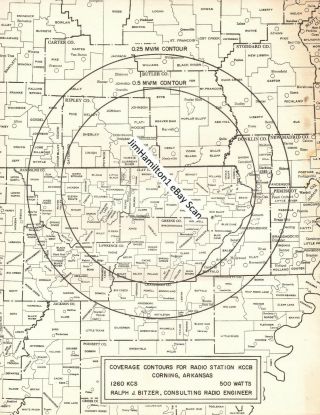 Kccb 1260 Corning Arkansas Radio Coverage Map