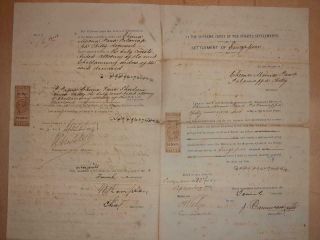Straits Settlements document Singapore Judicial revenues 1884 fiscal 2