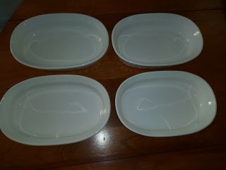 4 Corning Ware French White Oval Individual Casserole Dishes 15 Oz.  F - 15 - B 2