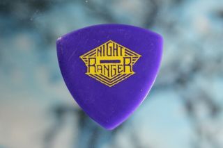 Night Ranger // Jeff Watson Vintage Tour Guitar Pick // Purple/yellow