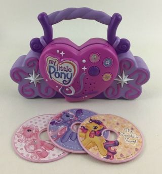 My Little Pony 2007 Boombox Toy Cd Player Songs Music Portable Pink Pony Hasbro