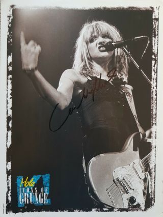 Hand Signed Courtney Love (hole) Autographed Poster - Rare Signature