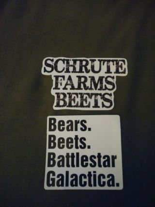 The Office Schrute Farms Stickers Bears Beets Battlestar Galactica Dwight
