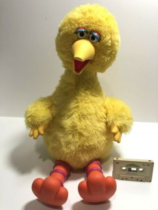 Big Bird Sesame Street Story Magic Plush Cassette Player 1986 Ideal Great