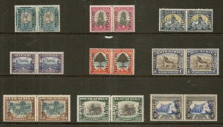 South Africa Official 1950 - 54 Basic Set Of (10) Vals To 10/ - (ex 2d)