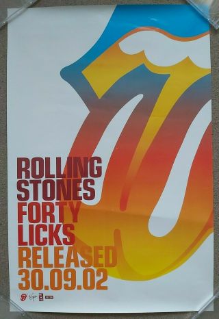 Rolling Stones Forty Licks Promo Poster 20 " X 30 "