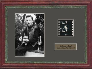 Johnny Cash Framed 35mm Film Cell