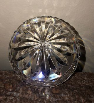 Vintage 3 1/4” Waterford Crystal Paperweight Hollow Dome Diamond Pattern