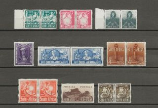 South Africa 1941 - 46 Sg 88/96 Mnh Cat £55