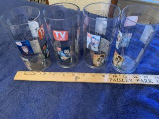 Vintage Collectible Tv Guide Plastic Drinking Glass Years 50 - 60 - 70 - 80 & 90 