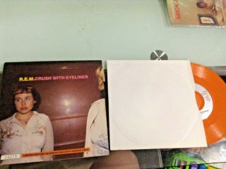 7 " 45 Rpm Records Vinyl Vintage Retro R.  E.  M.  1994 Orange Vinyl Calendar Sleeve