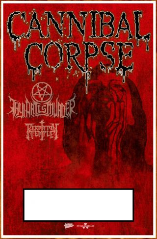 Cannibal Corpse | Thy Art Is Murder 2019 Tour Ltd Ed Rare Poster,  Bonus Poster