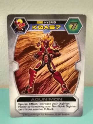 Digimon D - Tector Card Game - Agunimon Dt - 75 Silver Print Rare