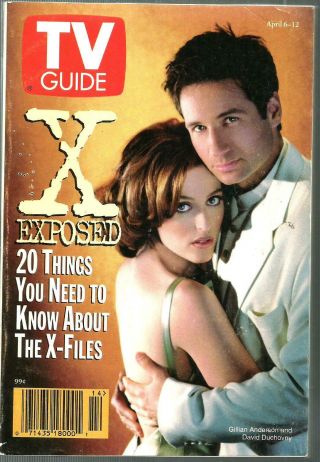 Tv Guide - 4/1996 - The X - Files - David Duchovny - Gillian Anderson - Brandy - Sgt.  Bilko