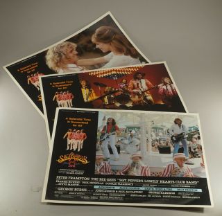 1978 Bee Gees Sgt Peppers Lonely Hearts Club Band Movie Lobby Cards (3)