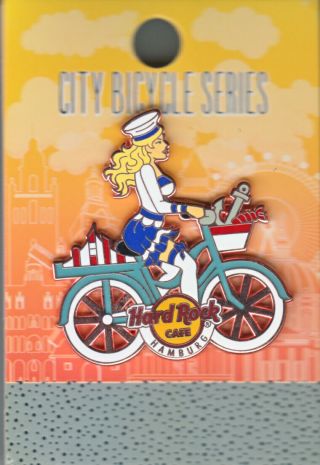 Hard Rock Cafe Pin: Hamburg 2017 City Bicycle Girl Series Le300