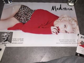 Madonna Rebel Heart Japan In - Store Promo Double Sided Poster Mdna Skin Tower.