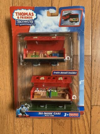 Thomas & Friends Trackmaster See Inside Mail Cars Flip Open Top -