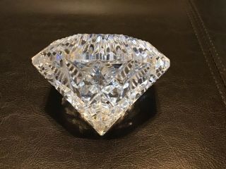 Vintage Waterford Crystal Lismore Diamond Shaped Paperweight.  Sparkle
