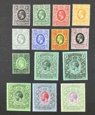 Momen: East Africa Stamps 1912 - 21 Og H Lot 3427