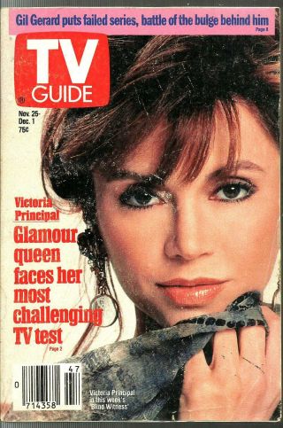 Tv Guide - 11/1989 - Victoria Principal - Gil Gerard - Richard Burton - York Metro