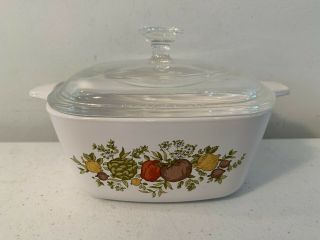 Vtg Corning Ware Spice Of Life 2 3/4 Cup Small Covered Casserole Dish P - 43 - B