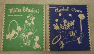 Vintage Howdy Doody Coloring Books Clarabelle Clown Mister Buster 