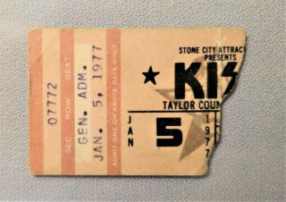Kiss 1977 Rock And Roll Over Tour 65 Complete Concert Ticket
