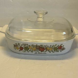Vintage Corning Ware Spice Of Life Le Romarin Casserole Dish A - 10 - B W/ Lid