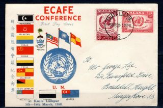 Malaya 05/03/1958 Malaysia Ecafe Conference Fdc First Day Cover
