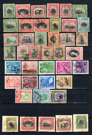 Malaya Straits Settlements 1911 - 1961 North Borneo Selection Of Stamps