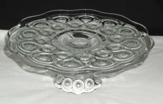 Le Smith Moon & Stars Crystal 10 3/4 " Cake Stand W/ No Rim