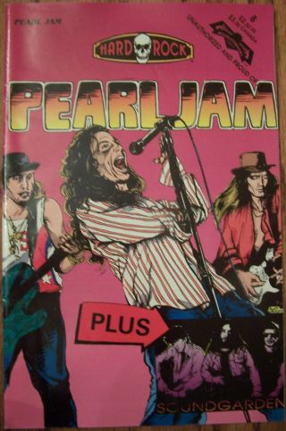 Hard Rock Comics (1992) 8 Pearl Jam,  Soundgarden W/ Elton John Back Cover L@@k