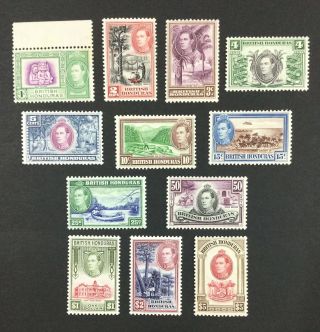 Momen: British Honduras Stamps Sg 150 - 161 1938 Og 7nh/5h £200,  Lot 2349