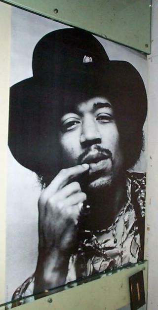Jimi Hendrix Vintage 1970s Large Poster Only One