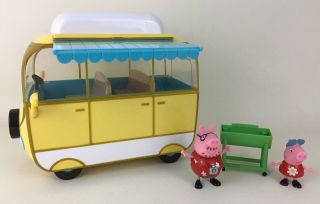 Peppa Pig Family Campervan Pull Out Awning Grill Sounds Travel 2003 Jazwares