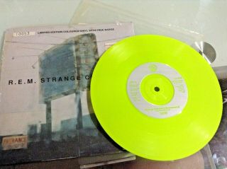 7 " 45 Rpm Records Vinyl Vintage Retro R.  E.  M.  1995 Pop Strange Currencies Album