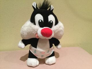 Vintage 1995 Tyco Looney Tunes Lovables Stuffed Baby Sylvester,  Vhtf,  Euc,  56504