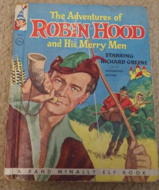 Vintage 1950’s Adventures Robin Hood Tv Show Book Richard Greene Rough Shape