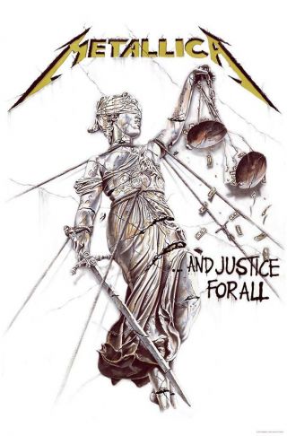 Official Licensed - Metallica - And Justice For All Textile Poster Flag Hetfield